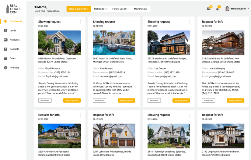 Advanced Custom CRM Software For Real Estate Business screenshot 2